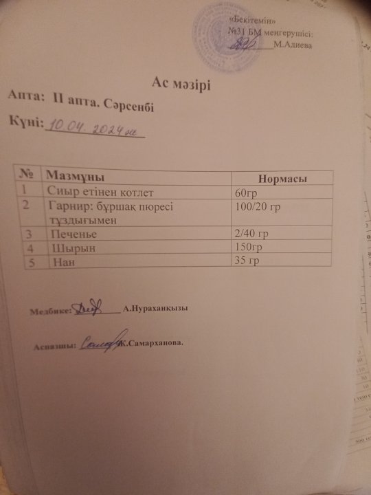 Ас  мәзірі