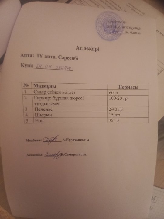 Ас мәзірі