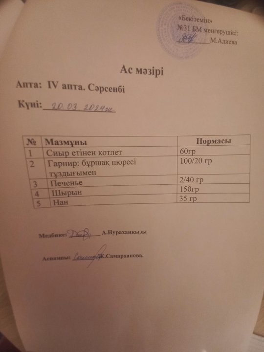 Ас мәзірі
