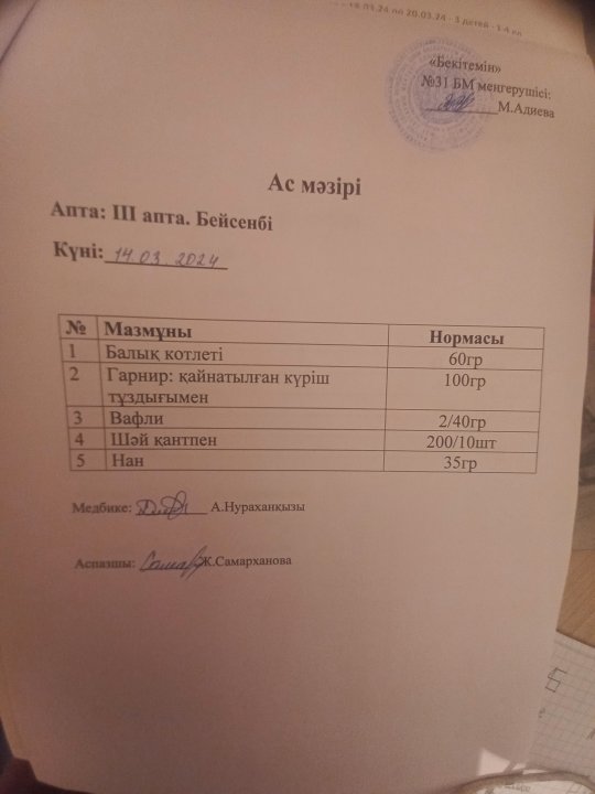 Ас мәзірі