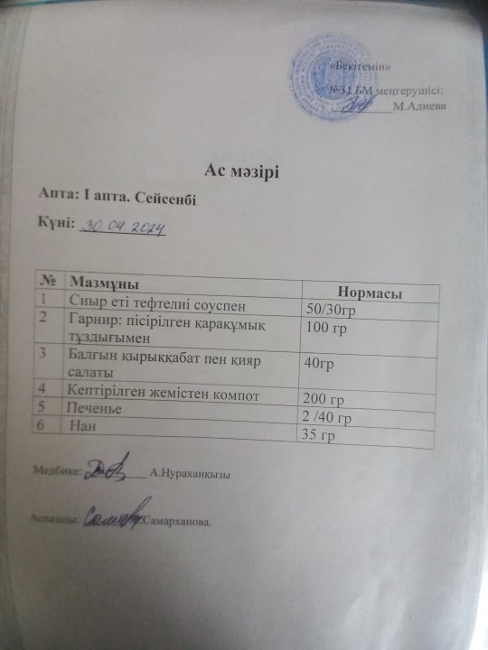 Ас мәзірі