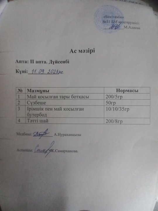 Ас мәзірі
