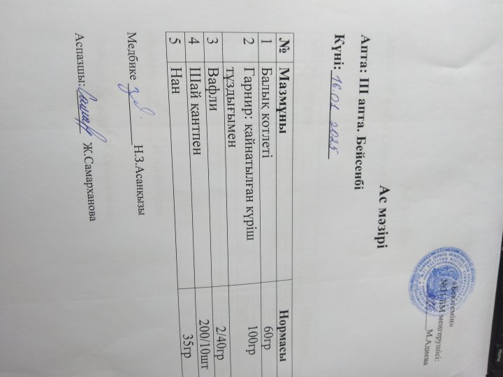 Ас мәзірі